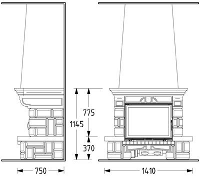 Каминная облицовка Supra Sardane 76