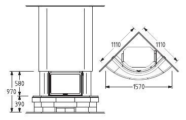 Каминная облицовка Supra Doris 80