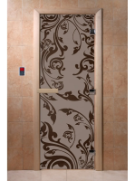 Дверь для саун DoorWood "Венеция черный жемчуг матовая"