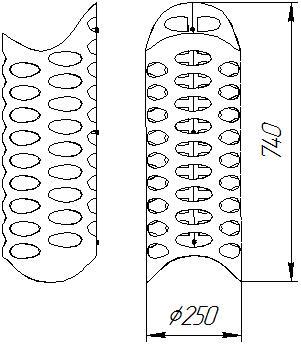 Сетка для камней Grill'D  Aurora L-740 мм