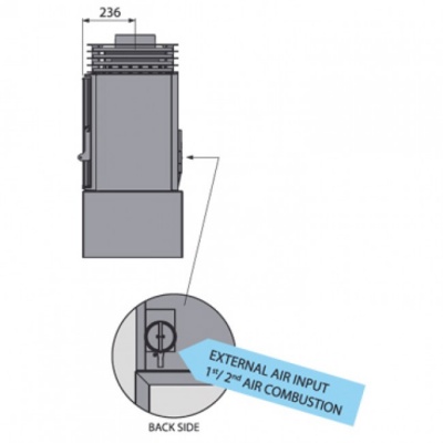 Отопительная печь Liseo Castiron LCI 9 GF BG Stove, черное стекло