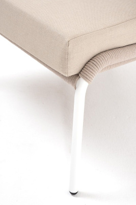 Лаунж-зона 4SIS Милан 5-местная из роупа, каркас белый, роуп бежевый Лаунж-зона 4SIS Милан 5-местная из роупа, каркас белый, роуп бежевый