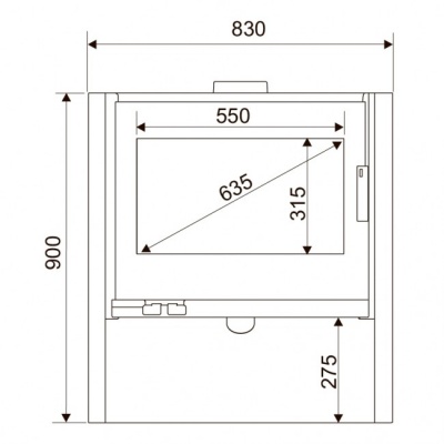 Отопительная печь Supra Margo Noir Отопительная печь Supra Margo Noir