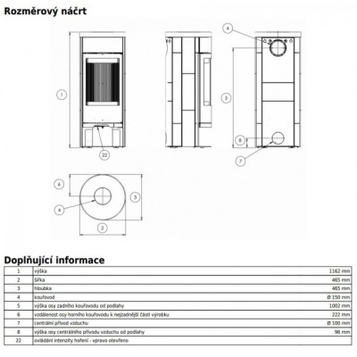 Печь-камин ABX Vigo (черная сталь, тальк с верх. плитой)