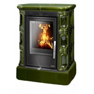 Печь-камин ABX MARINA LP, с чугунной топкой, с кафельным цоколем (зеленый) Печь-камин ABX MARINA LP, с чугунной топкой, с кафельным цоколем (зеленый)