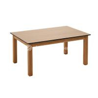 Журнальный столик 4SIS Канны из HPL 90х60х40, Основание дуб, цвет столешницы "дуб"