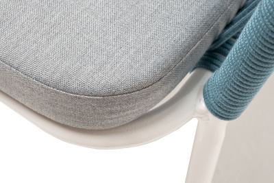 Стул из роупа 4SIS Марсель Цвет: светло-серый шагрень, бирюзовый, светло-серый