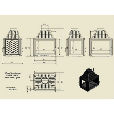 Каминная топка Kratki Zuzia LT