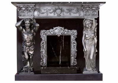 Мраморный биокамин Барокко