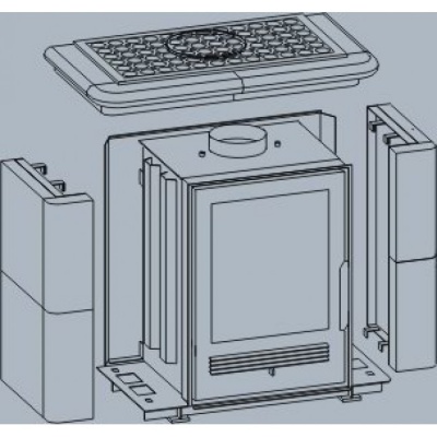 Печь-камин ABX Bavaria K (табак) Печь-камин ABX Bavaria K (табак)