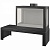 Отопительная печь Liseo Castiron LCI 7 GFLR Table, два боковых стекла