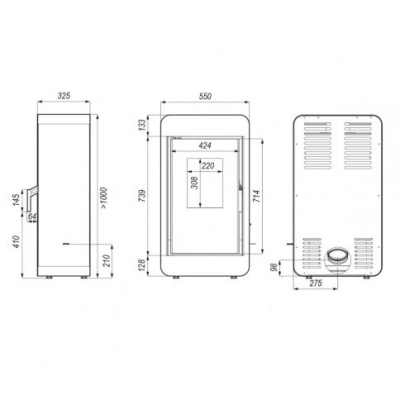 Печь камин Defro Home Pico , 6,6 кВт