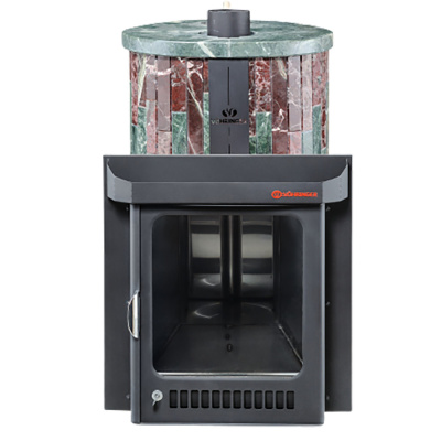 Дровяная печь Ферингер Макси ПФ в облицовке Змеевик+Россо Леванте, до 38 м³ Дровяная печь Ферингер Макси ПФ в облицовке Змеевик+Россо Леванте, до 38 м³