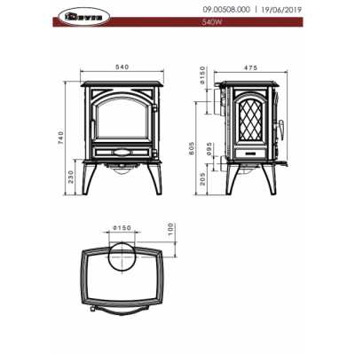 Печь-камин Dovre 540W Печь-камин Dovre 540W