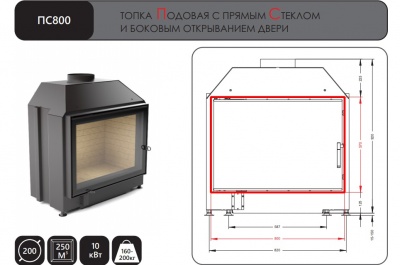 Каминная топка АСТОВ ПС 800