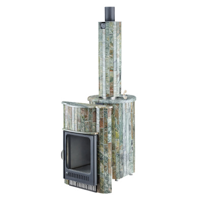 Дровяная печь Ферингер Малютка ПФ в облицовке Жадеит наборный, до 18 м³ Дровяная печь Ферингер Малютка ПФ в облицовке Жадеит наборный, до 18 м³