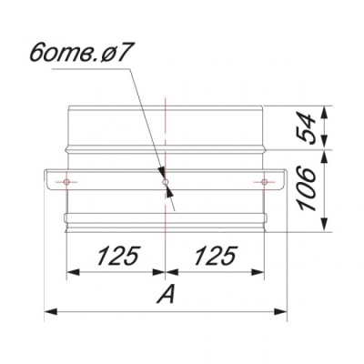 Опора Вулкан V50R D300/400, нерж 321/304