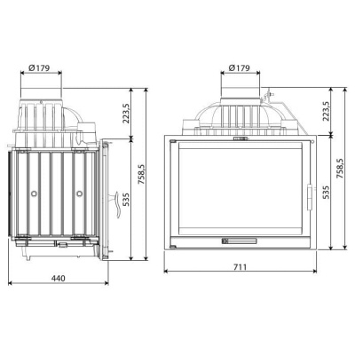 Каминная топка Nordflam La Braise 700
