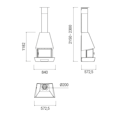 Камин Traforart Rac фронтальный
