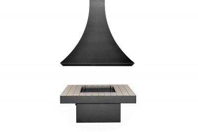 Островной камин Tube