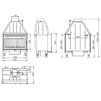 Каминная топка Экокамин АЛЬФА 700-150
