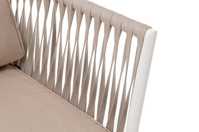 Диван 4SIS Касабланка 2-местный из роупа Цвет: белый, бежевый Диван 4SIS Касабланка 2-местный из роупа Цвет: белый, бежевый