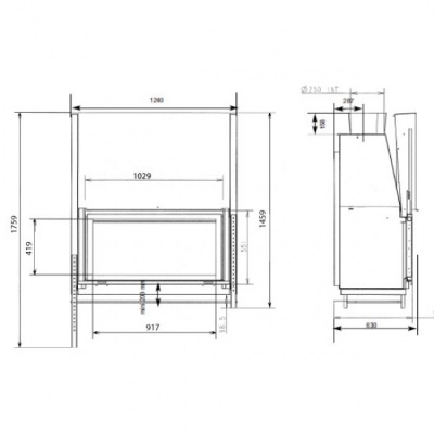 Каминная топка SUPRA Eclipse 2 Каминная топка SUPRA Eclipse 2