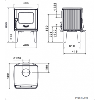 Печь-камин Dovre 325CB Печь-камин Dovre 325CB
