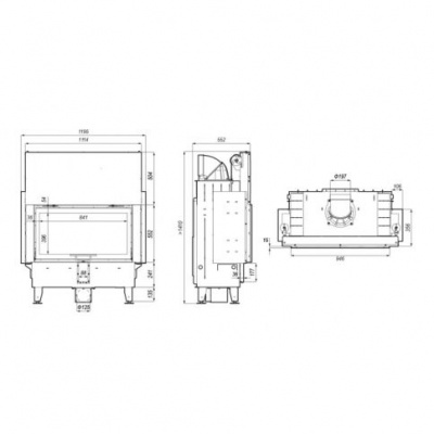 Топка Defro Home Intra LA G, 16 кВт, 946/552мм, гильотина Топка Defro Home Intra LA G, 16 кВт, 946/552мм, гильотина