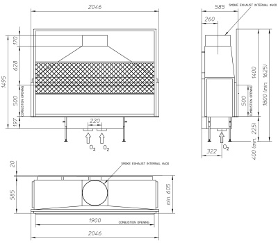 Топка Metalfire Universal MF 1900-50 W 1S