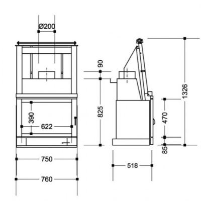 Каминная топка Supra F-168 C Каминная топка Supra F-168 C