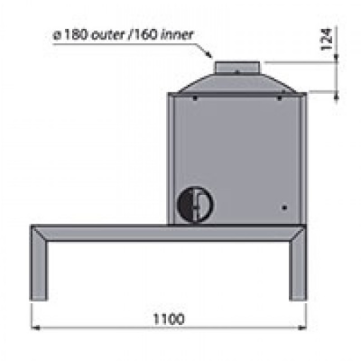 Отопительная печь Liseo Castiron LCI 5 GFLR Table, два боковых стекла Отопительная печь Liseo Castiron LCI 5 GFLR Table, два боковых стекла