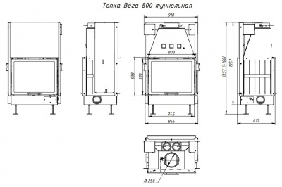 Каминная топка Экокамин ВЕГА 800T Каминная топка Экокамин ВЕГА 800T
