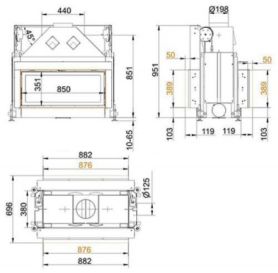 Каминная топка Brunner Architecture AK 38/86 Tunnel  Каминная топка Brunner Architecture AK 38/86 Tunnel