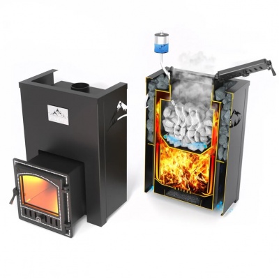 Печь для бани из нерж. стали Эверест INOX 15 (210)