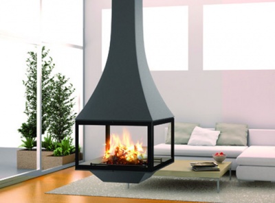 Центральный камин Bordelet JULIETTA 985 BLACK LINE