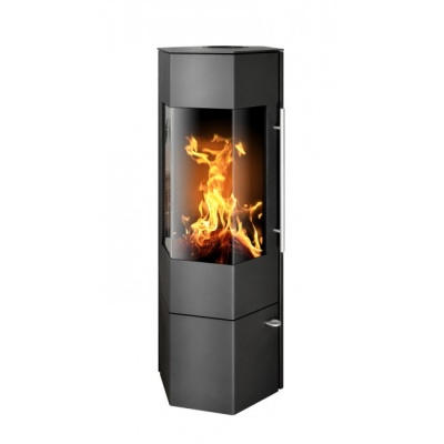 Печь-камин ABX Vegas (черная сталь)