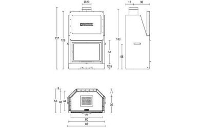 Каминная топка Piazzetta MA 260 B SL Каминная топка Piazzetta MA 260 B SL