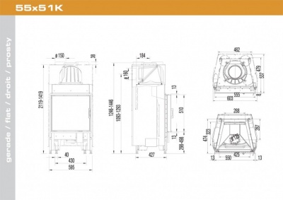 Каминная топка Austroflamm 55x51 K