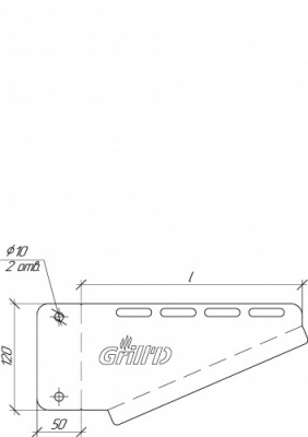 Кронштейн настенный Grill'D ЧС 2мм L-400 черный (порошковая краска) Кронштейн настенный Grill'D ЧС 2мм L-400 черный (порошковая краска)