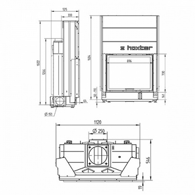 Каминная топка Hoxter HAKA 89/72h
