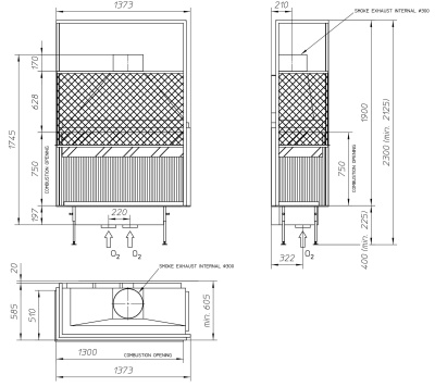 Топка Metalfire Universal MF 1300-75 W 2S L