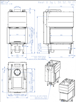 Каминная топка Romotop HEAT U 3G L 50.52.70.21