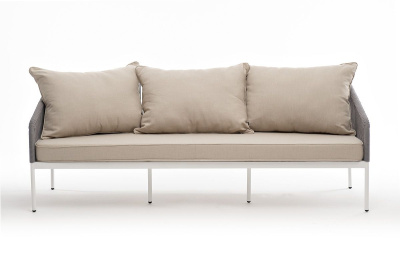 Диван 4SIS Канны 3-местный из роупа Цвет: Белый, светло-серый, бежевый Диван 4SIS Канны 3-местный из роупа Цвет: Белый, светло-серый, бежевый