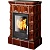 Печь-камин ABX BRITANIA KI, с кафельным цоколем, с теплообменником, с допуском воздуха (коричневый)