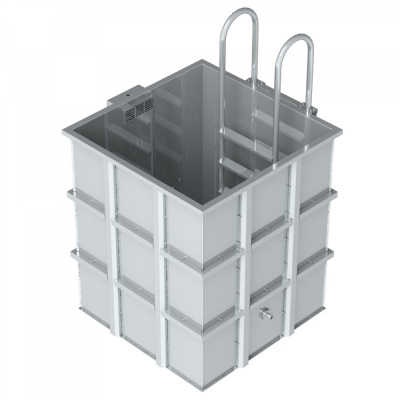 Купель из нержавеющей стали 1,3х1,3х1,5 Купель из нержавеющей стали 1,3х1,3х1,5