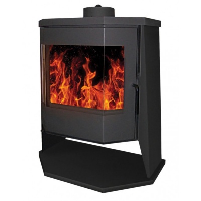 Печь-камин ЭкоКамин Бавария панорама призма с плитой (РК189)