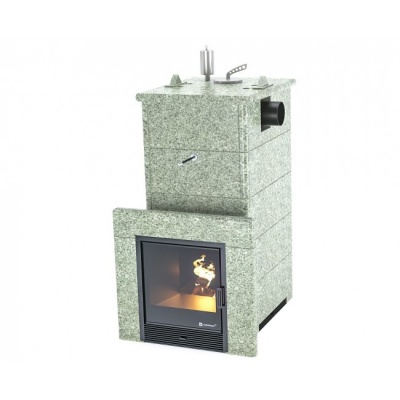 Печь для бани ИзиСтим Сочи с боковым подключением в кожухе из жадеита сталь AISI 321