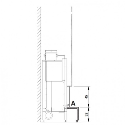 Каминная облицовка Palazzetti Dundee dx, Bianco Mediterraneo, под Monoblocco 16:9 front Каминная облицовка Palazzetti Dundee dx, Bianco Mediterraneo, под Monoblocco 16:9 front