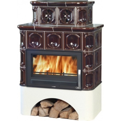 Печь-камин ABX KARELIE, с теплообменником (коричневый)